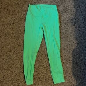 Lime Green Lululemon Align 25” pants
